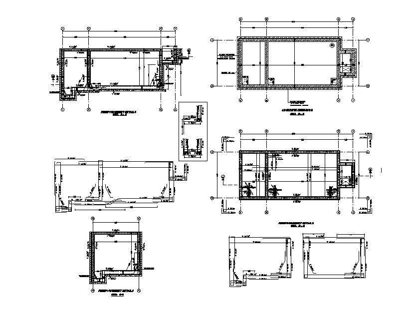 Underground Tank Structural Details CAD Drawing in DWG File