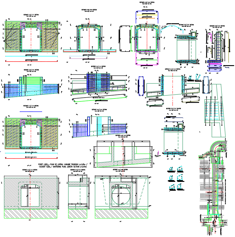 Underground Water Supply System Steel Details in AutoCAD DWG File