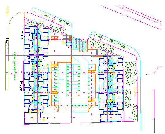 Unit plan design of architectureal flat design