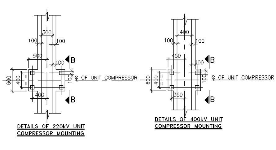Unit compressor detail file. Download cad DWG file | CADBULL