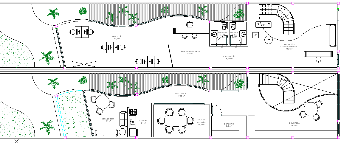 University Architecture Design and Elevation details dwg file