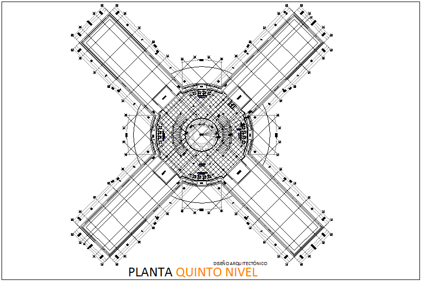 University fifth floor plan design view with necessary dimension dwg file