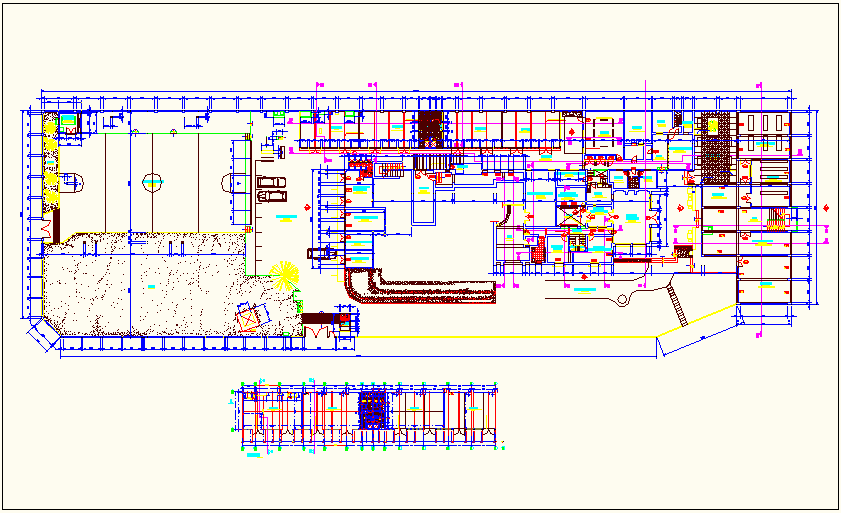 University plan for architectural faculty dwg file