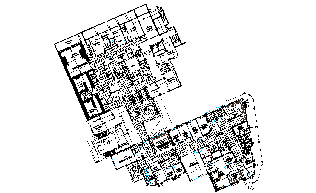 University plan including administrative office and class room details are given in this 2D Autocad file. Download the 2D Autocad DWG drawig file.