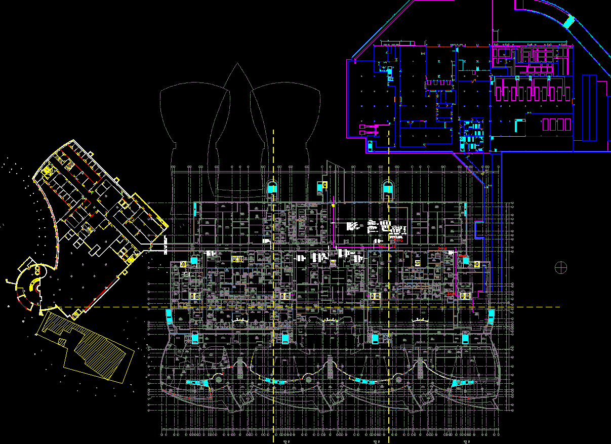 Hospital Layout Plan DWG CAD File with Detailed Floor Design