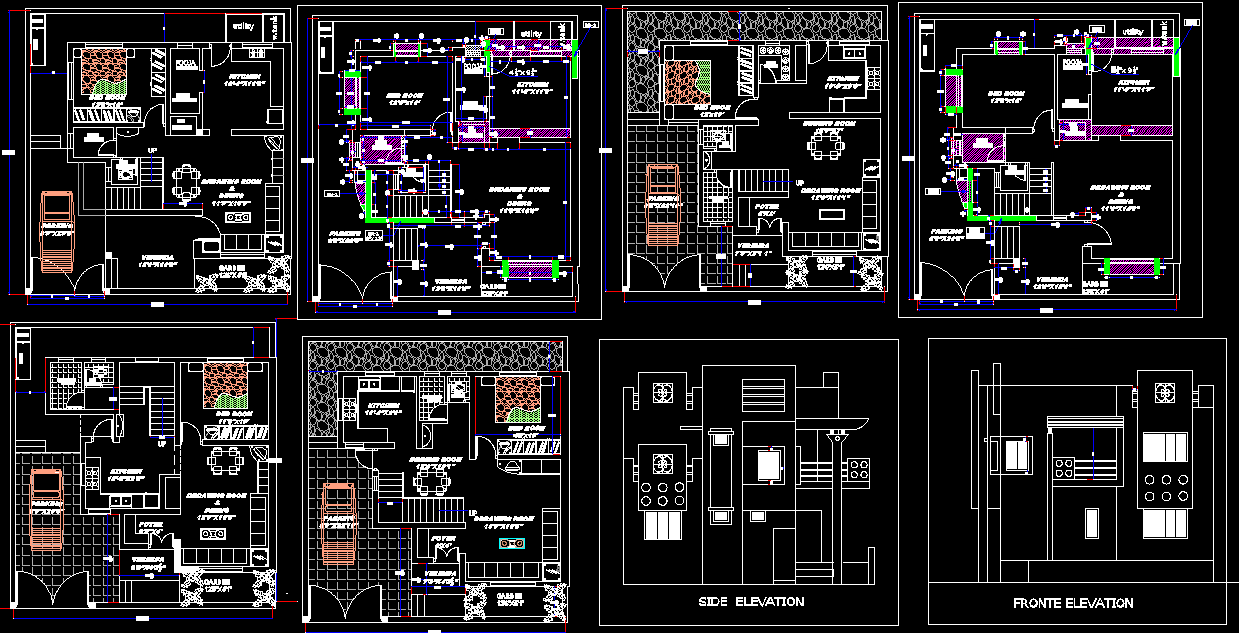 G1 Single Bedroom 2D House Layout DWG File for Residential Design