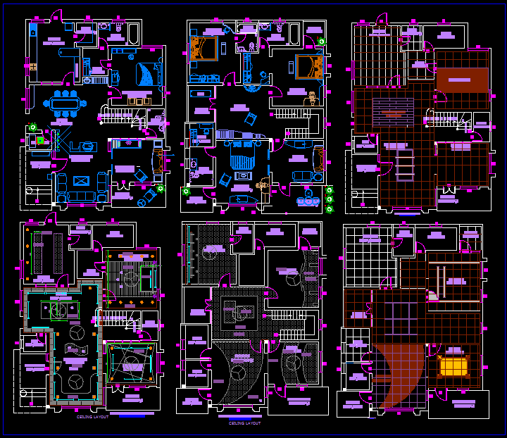 Modern G1 House Layout Floor Plan DWG File for Residential Design