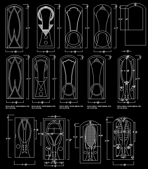 Beautiful Door Design DWG File for Home Architects Interior Designers