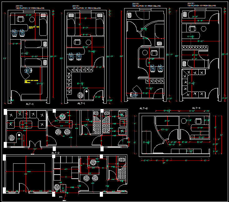 Clinic Floor Layout Plan with Furniture in AutoCAD Drawing File