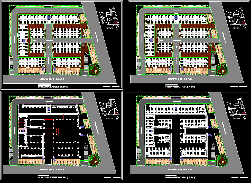Modern Shopping Complex Floor Plan Design in AutoCAD DWG File Download