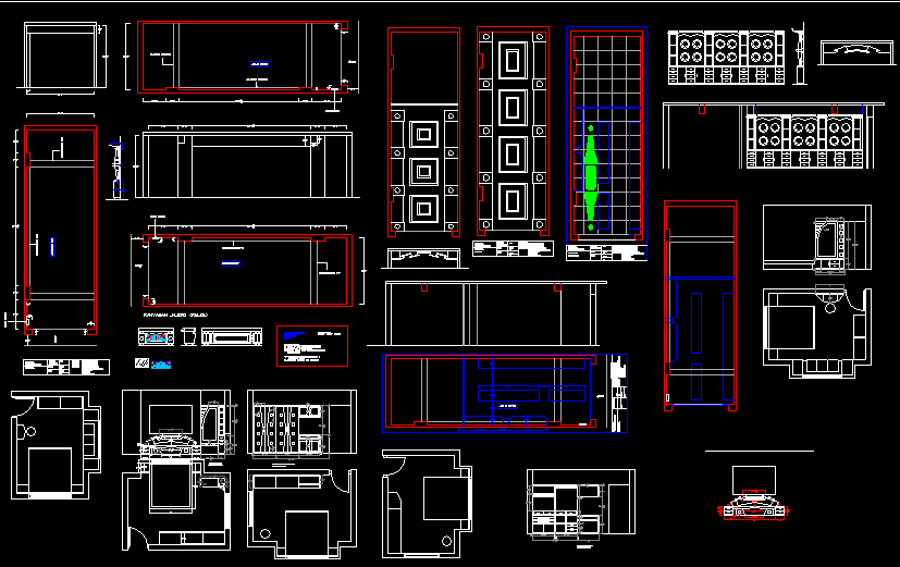 Modern Bedroom Interior Layout DWG File for AutoCAD Design Projects