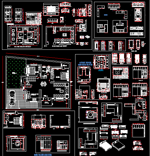 Residential Building Interior Design DWG File for CAD Projects