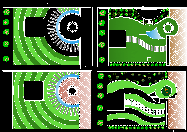 Landscape Garden Layout Design DWG File for AutoCAD Projects