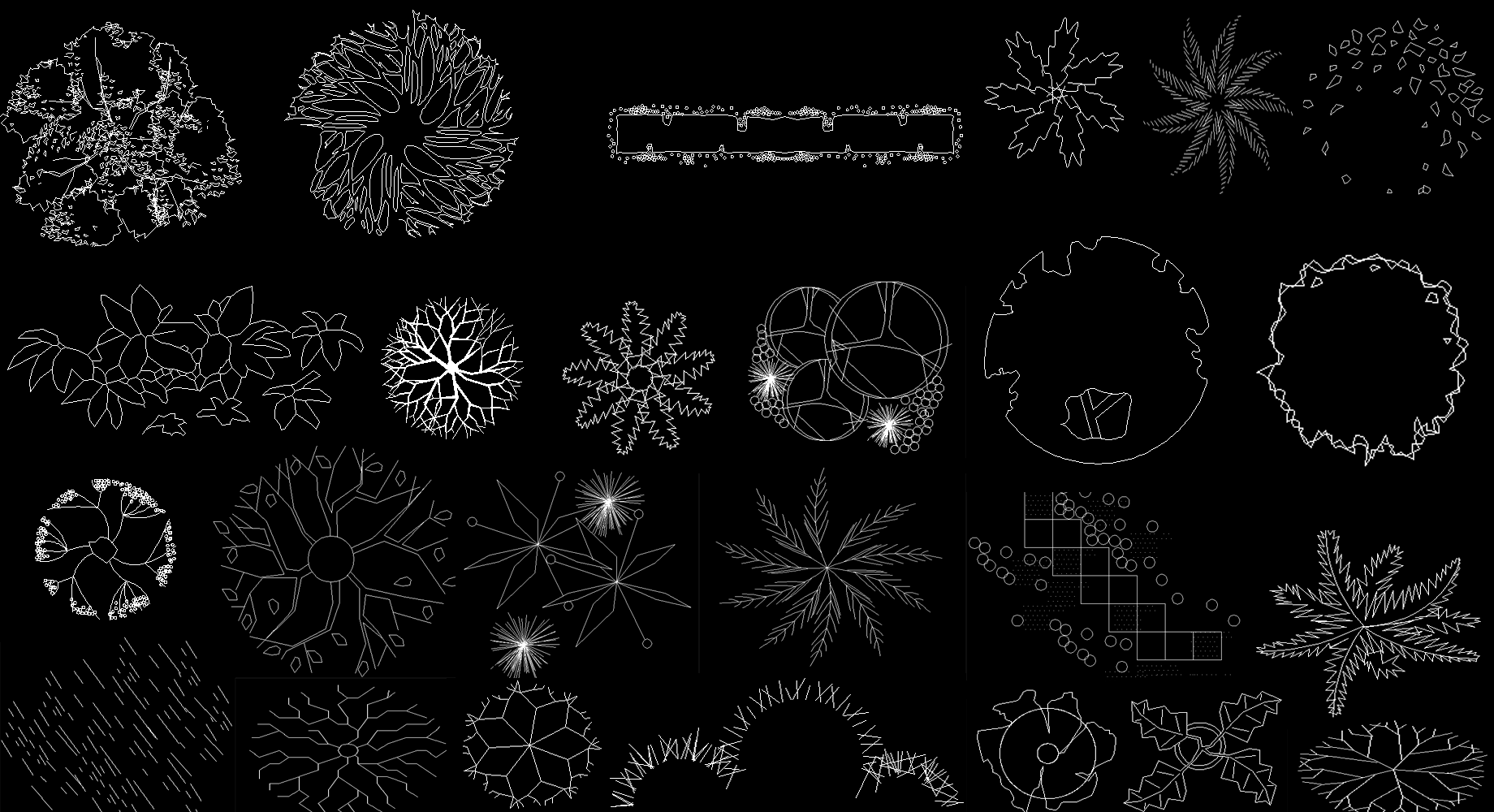 Tree and Landscape Layout DWG File for AutoCAD Design Projects