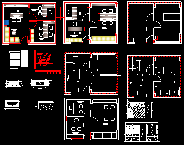 Office Furniture Layout DWG File for AutoCAD Interior Design Projects