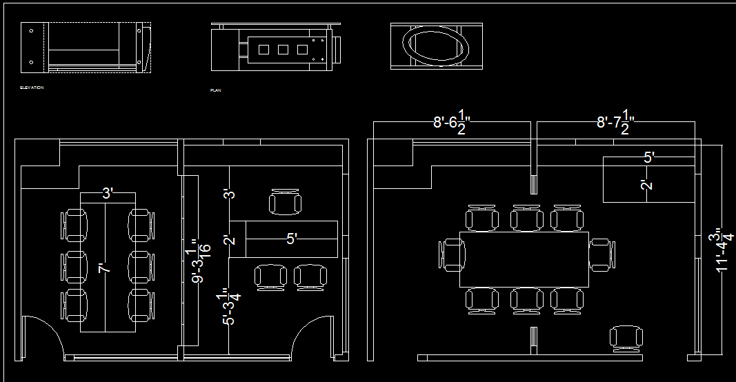 Small Office Interior Design DWG Format for AutoCAD Projects