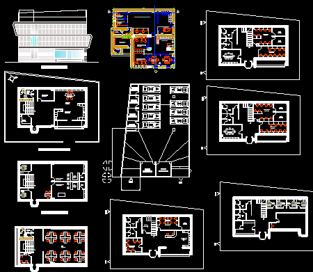 G2 Office Interior Plan with Elevation DWG File for CAD Projects
