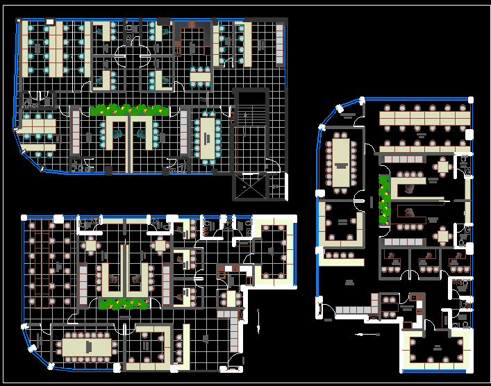 G1 Office Building Layout Plan DWG File for AutoCAD Projects