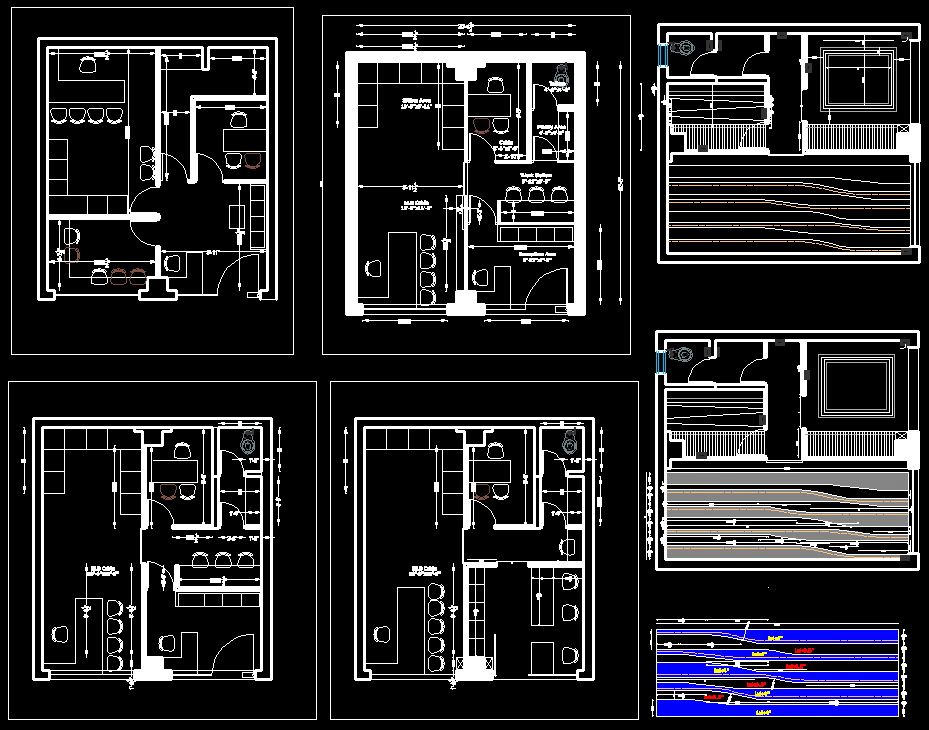 Office Workstation Layout DWG File for AutoCAD Interior Design