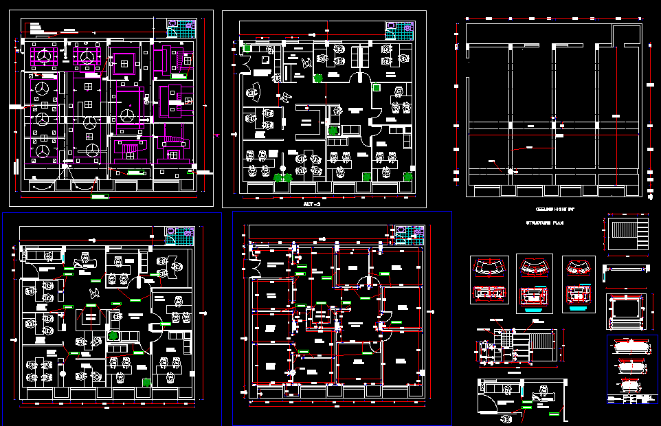 Modern Corporate Office Layout DWG File for AutoCAD Design Projects