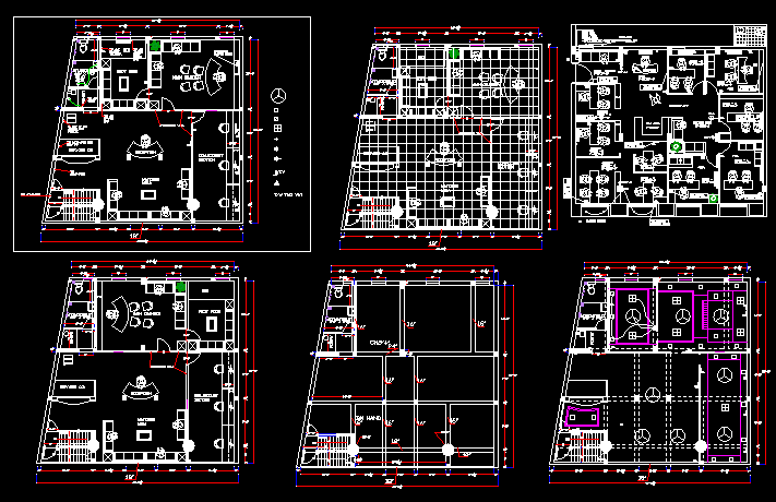 Office Ceiling and Electrical Layout DWG File for Interior Planning
