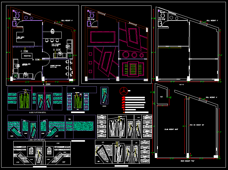 Corporate Office Interior and Electrical Layout Design DWG File