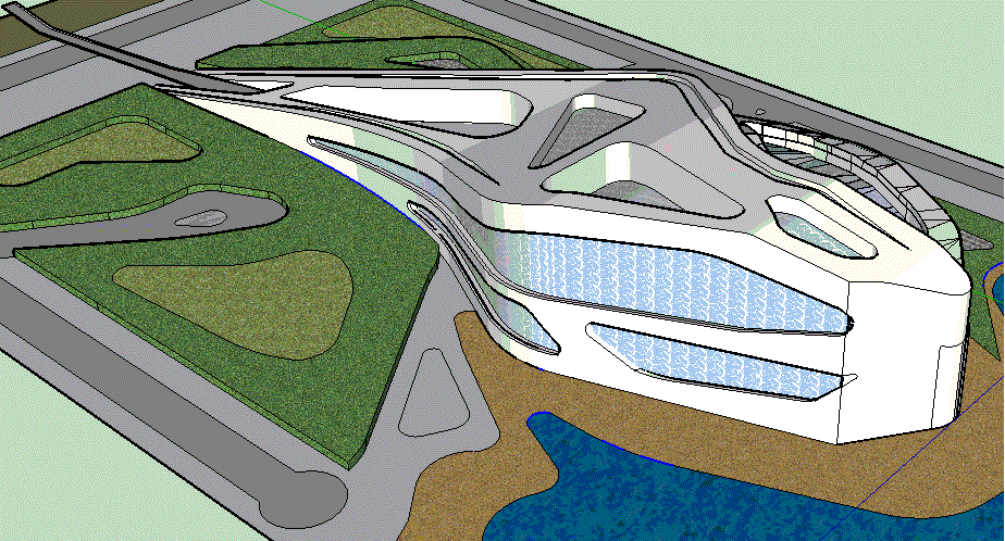 Zaha Hadid Conceptual Architecture Building Design AutoCAD File