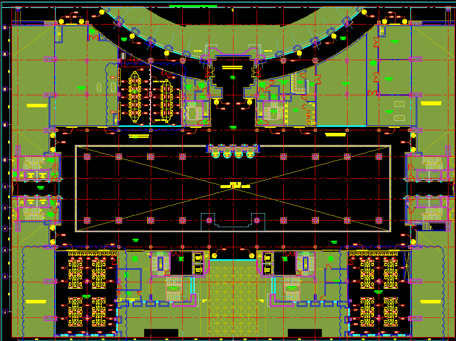 Modern Commercial Building Floor Layout Design in AutoCAD File