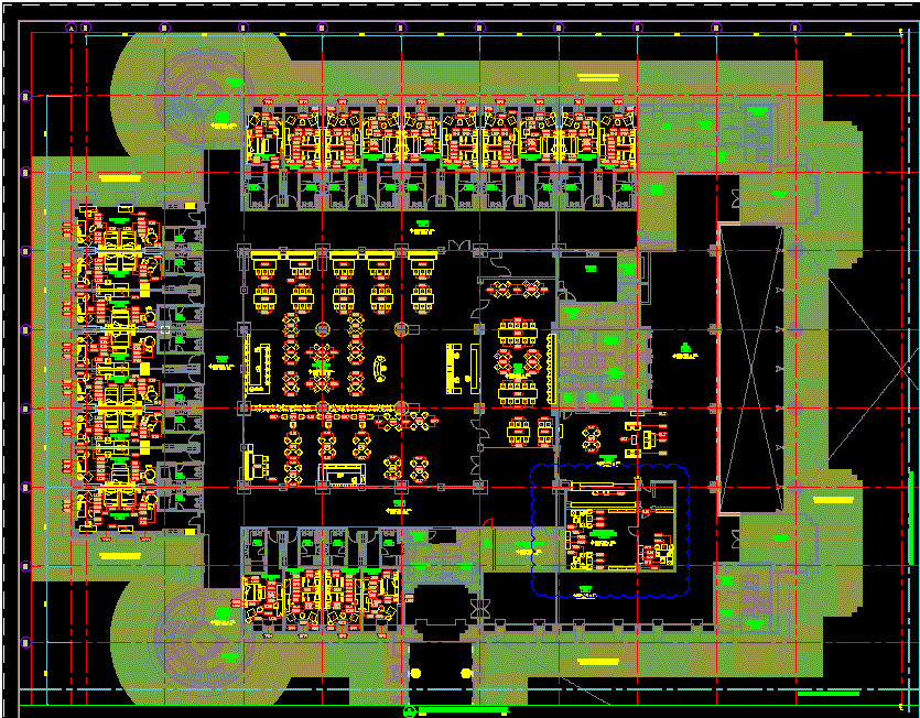 Proposed Interior Ministry Headquarter Furniture Layout DWG File