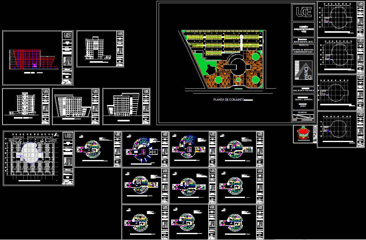 Architectural Floor Plan and Elevation Design in DWG CAD File