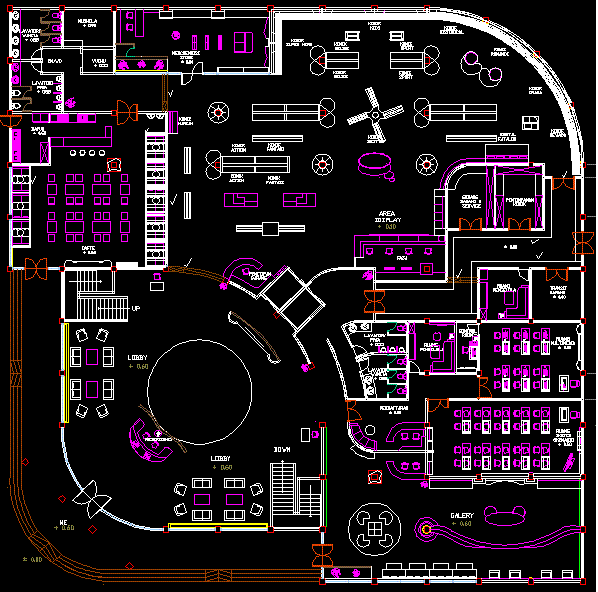 3D Corporate Office Interior and Furniture Layout CAD Drawing File