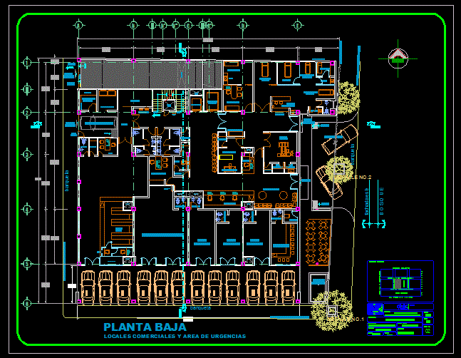 Hospital Clinic Furniture Layout and Interior Design in CAD File