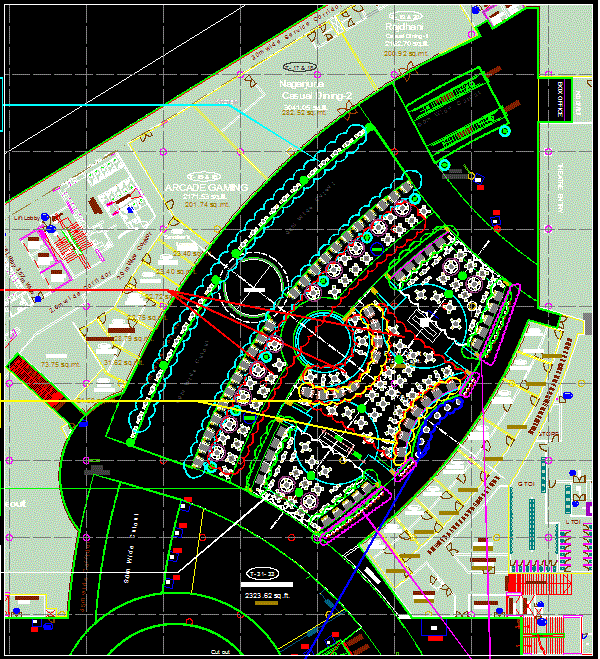 Hotel Furniture Layout and Seating Arrangement Plan in CAD File