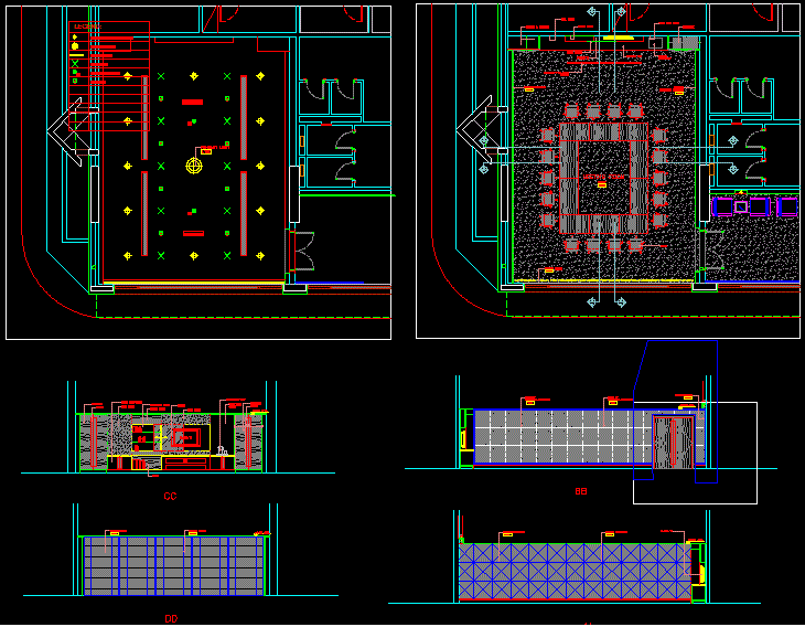 Meeting Room Interior Layout and Design Plan in CAD Drawing File