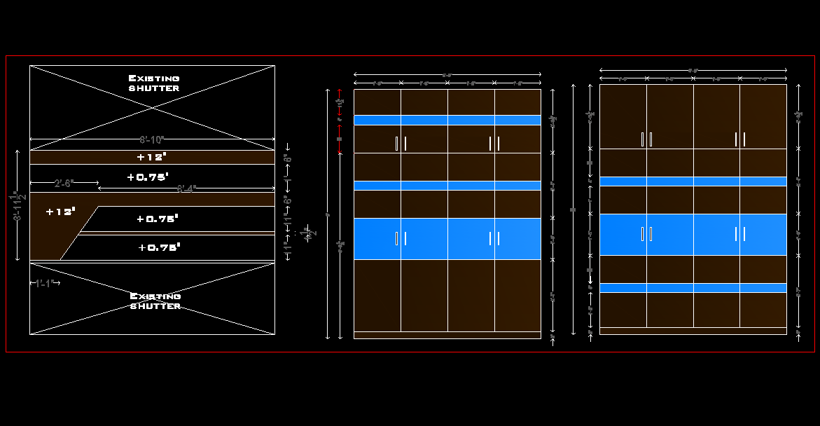 Modern Wardrobe Design Details and Layout Plan in AutoCAD DWG File