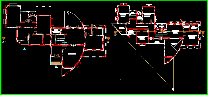 4BHK G1 House Layout and Architectural Plan Design in AutoCAD File