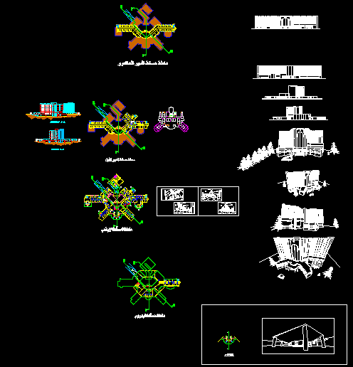 Hospital Floor Plan and Elevation Design Layout in AutoCAD DWG File