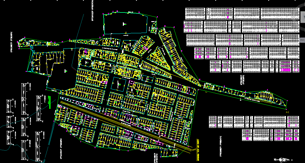 Town Planning Layout of La Rinconada Design in AutoCAD DWG File