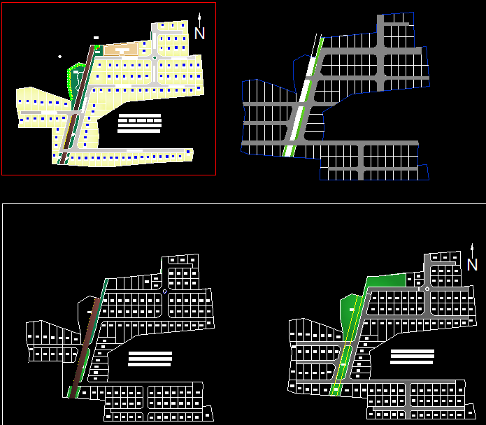 Town Society Layout Planning and Residential Design in CAD DWG File