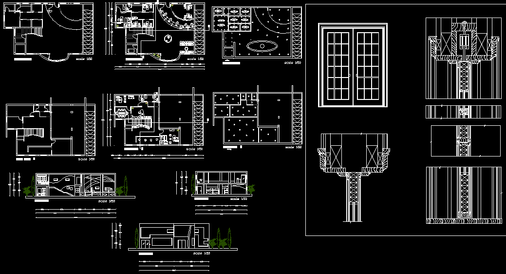 Bank Floor Plan with Interior Layout Design and Details in CAD File