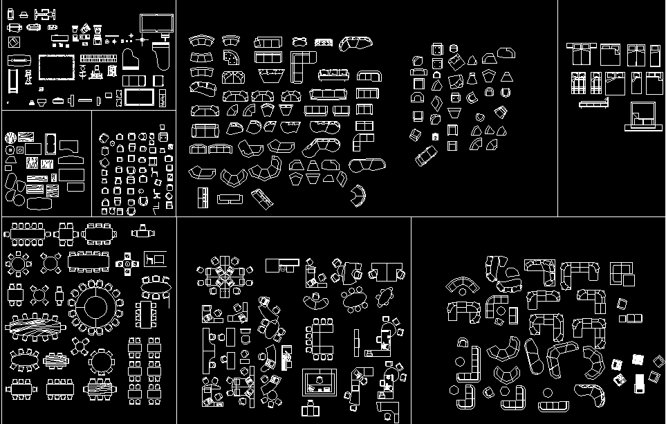 Furniture Interior Layout Design Plan in AutoCAD DWG Drawing File