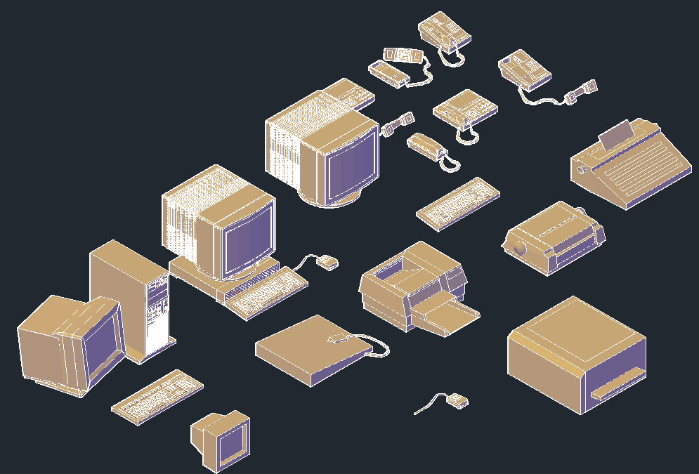 3D Computer Model Drawing Design Layout in AutoCAD CAD Files