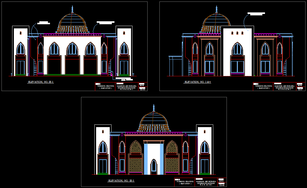 Masjid E Abu Huraira AutoCAD DWG Layout and Design Drawing File