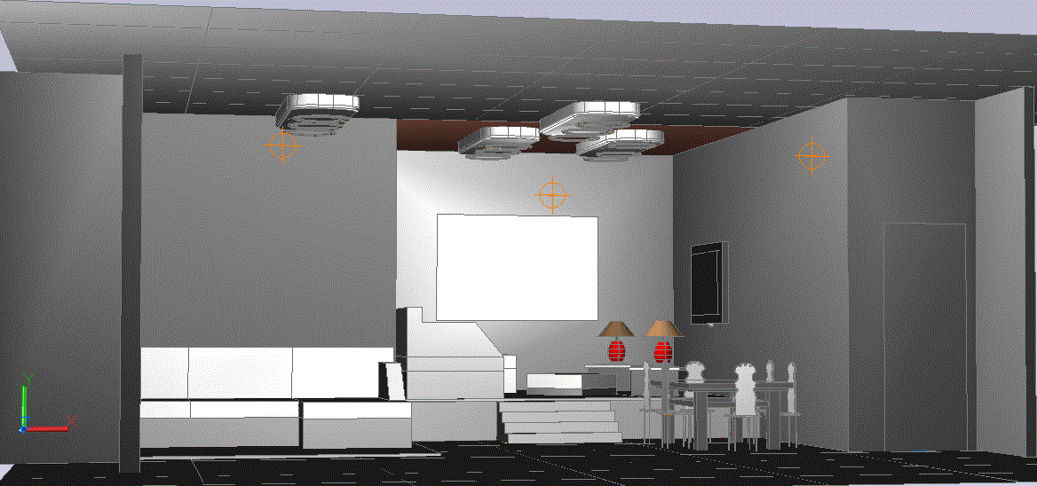 3D Drawing Room AutoCAD Layout plan and Interior DWG Design File