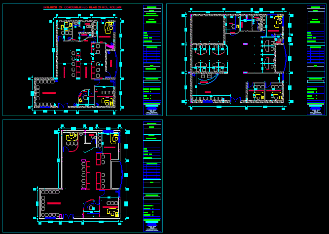 Modern Office Floor Plan DWG CAD Drawing Layout for Workspace