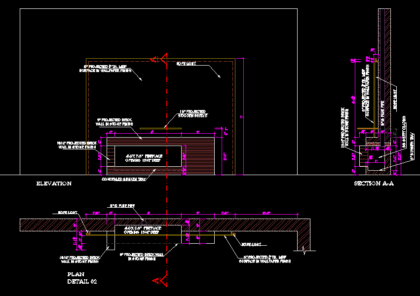 Wall Construction DWG CAD Design Drawing Layout for Architecture