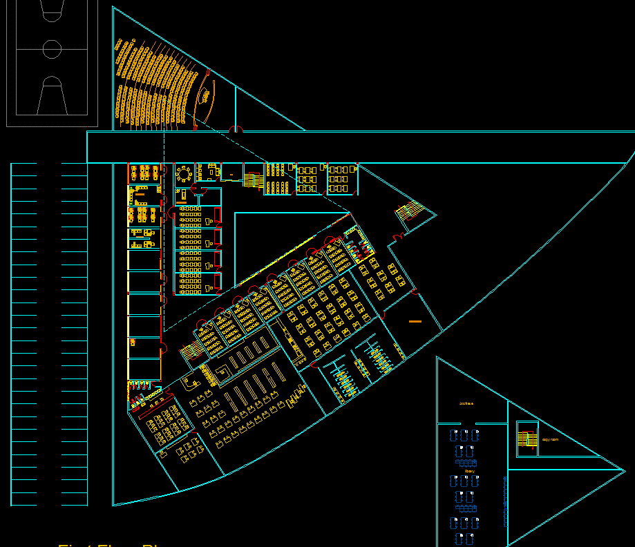 School Interior DWG CAD for Classrooms, Corridors, and Facility Design