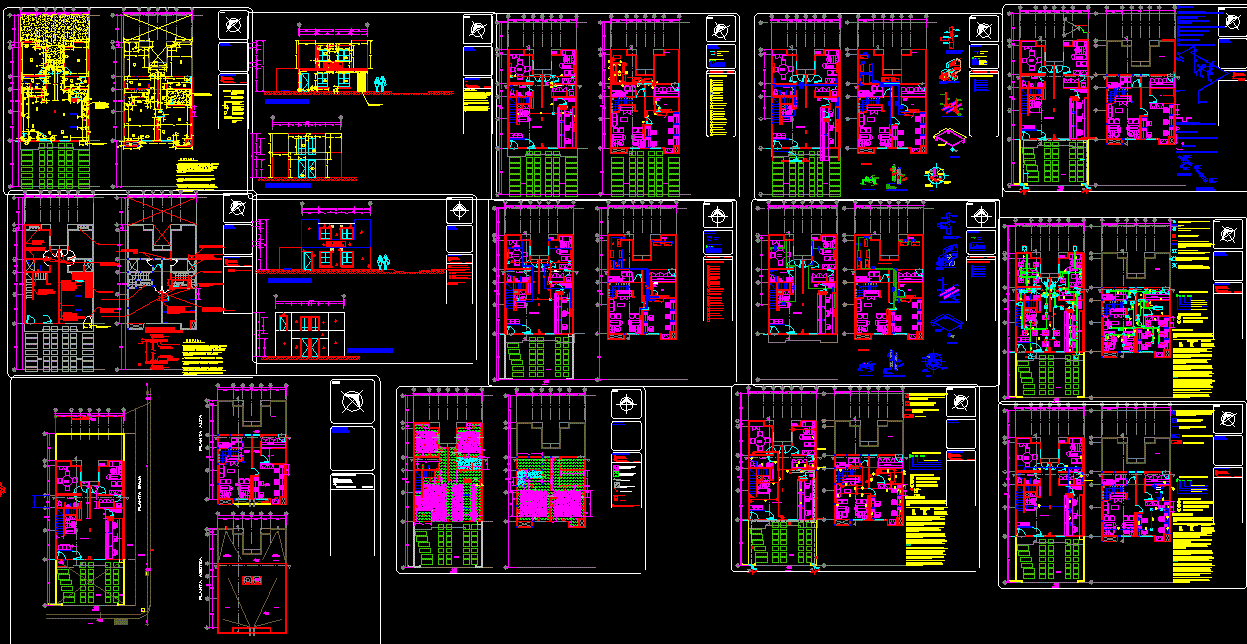 Corporate Office Building CAD File with 2D Floor Plan Layout Design