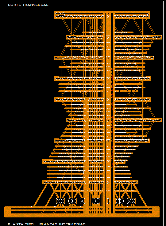 American Institute Building DWG Design CAD Drawing with Floor Layout