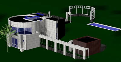 Modern 3D House Plans DWG CAD Design Drawing for Residential Projects